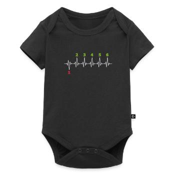 Biker - Baby Premium short-sleeve bodysuit - black - Front