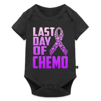 Dernier jour de Chemo Cancer Survivor - Drôle de Chemo - Body à manches courtes Premium Bébé - noir - Devant