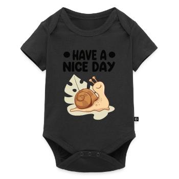 Snail - Baby Premium short-sleeve bodysuit - black - Front