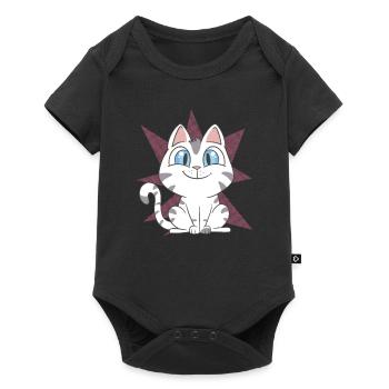 Cute Cat - Baby Premium short-sleeve bodysuit - black - Front