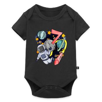 7 birthday boy - 7 years old - I am 7 - Baby Premium short-sleeve bodysuit - black - Front