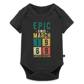 Anniversaire Mars 1969 - Body à manches courtes Premium Bébé - noir - Devant