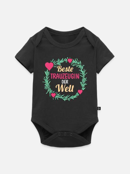 Trauzeugin - Baby Premium Kurzarmbody - Schwarz