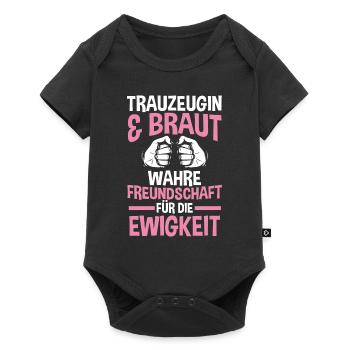 Trauzeugin - Baby Premium Kurzarmbody - Schwarz - Vorne