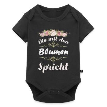 Floristin | Die mit den Blumen spricht - Baby Premium Kurzarmbody - Schwarz - Vorne