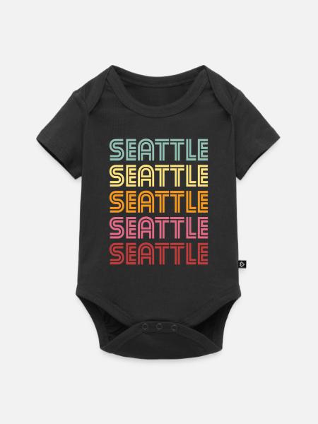 Seattle - Baby Premium Kurzarmbody - Schwarz