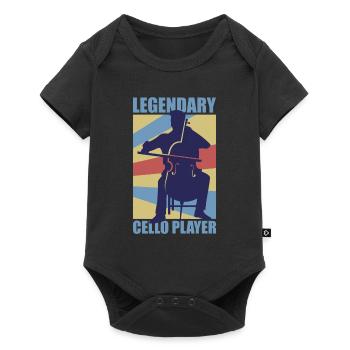 Cello Design for Men Tenue de violon pour violon - Body à manches courtes Premium Bébé - noir - Devant