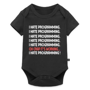 PC Programming Coding Program Internet Computer - Baby Premium short-sleeve bodysuit - black - Front