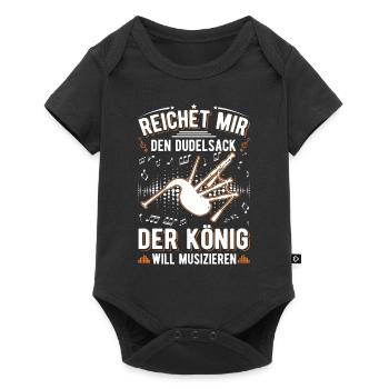 Dudelsack König Dudelsackspieler - Baby Premium Kurzarmbody - Schwarz - Vorne