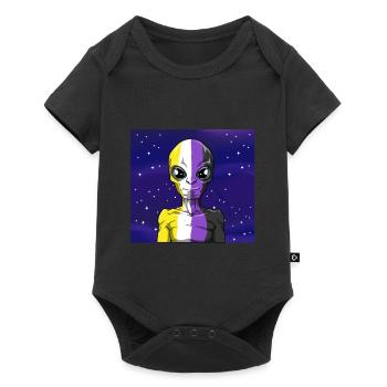 Non Binary Alien - Enby LGBTQ und Genderqueer - Baby Premium Kurzarmbody - Schwarz - Vorne