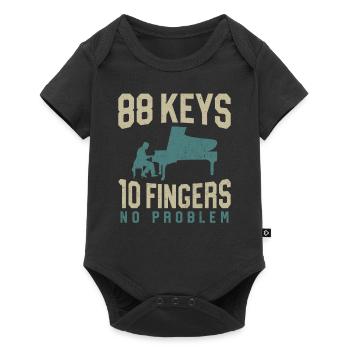 Piano Teacher Pianist Vintage - Baby Premium short-sleeve bodysuit - black - Front