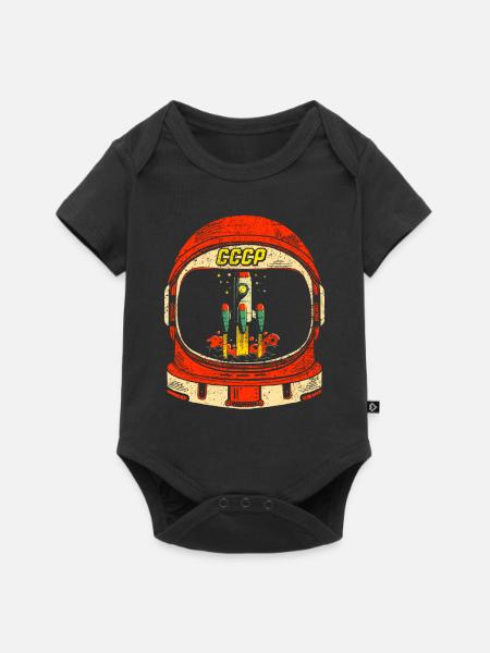 Kosmonaut - Baby Premium Kurzarmbody - Schwarz