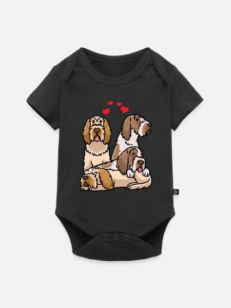 Spinone Italiano Hund - Baby Premium Kurzarmbody - Schwarz