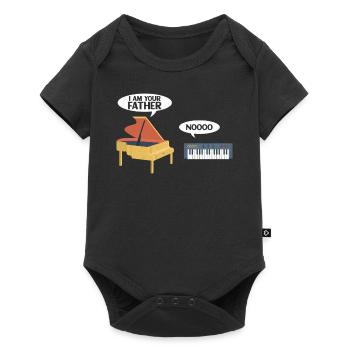 Piano Teacher Pianist Keyboard - Baby Premium short-sleeve bodysuit - black - Front