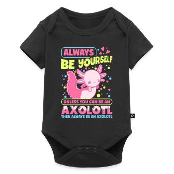 Axolotl - Baby Premium Kurzarmbody - Schwarz - Vorne