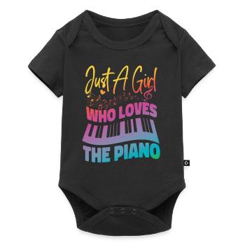 Piano Teacher Pianist Girl - Baby Premium short-sleeve bodysuit - black - Front