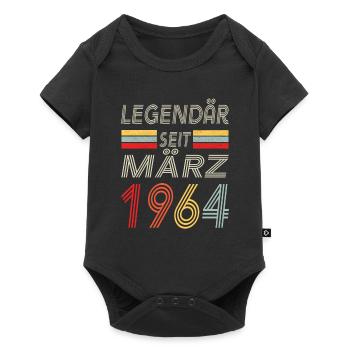 Legendär seit März 1964 - Baby Premium Kurzarmbody - Schwarz - Vorne