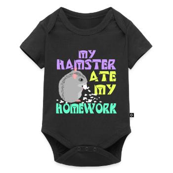 Hamster fressen - Baby Premium Kurzarmbody - Schwarz - Vorne