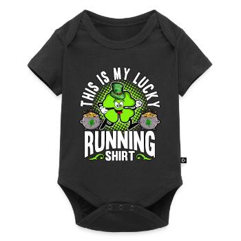 C’est ma chemise de course chanceuse St. Patricks - Body à manches courtes Premium Bébé - noir - Devant