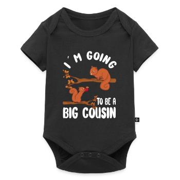Big cousin squirrel I'm going to be cousin - Baby Premium short-sleeve bodysuit - black - Front
