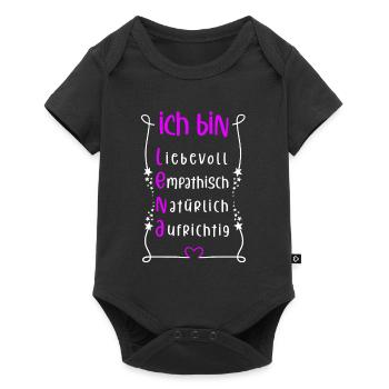 Für den besten Menschen - Ich bin Lena - Baby Premium Kurzarmbody - Schwarz - Vorne