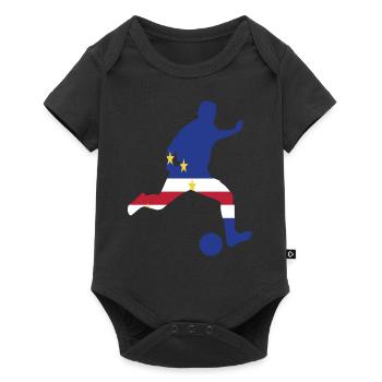 Thé de football du Cap-Vert - Body à manches courtes Premium Bébé - noir - Devant