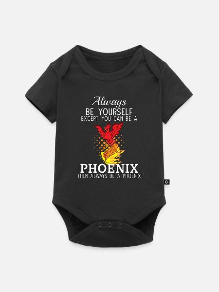 Phoenix Bird Mythical Creature - Baby Premium Kurzarmbody - Schwarz