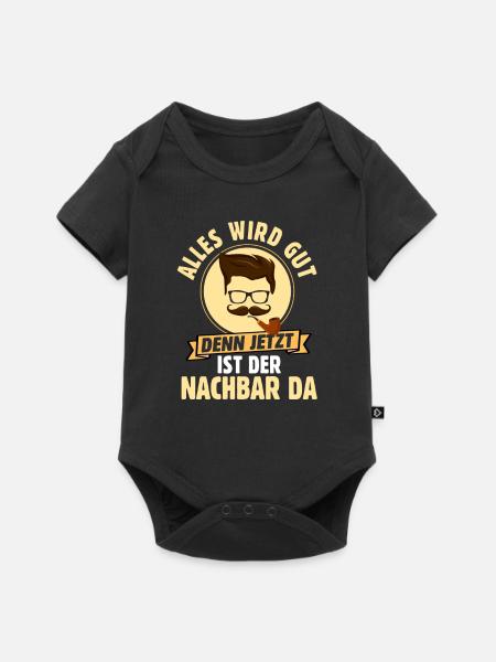 Nachbar - Baby Premium Kurzarmbody - Schwarz