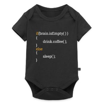Programmeur Étudiant en informatique Tired Coffee C++ - Body à manches courtes Premium Bébé - noir - Devant
