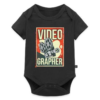Videographer Cinematographer Filmer Editor Film Editor - Baby Premium short-sleeve bodysuit - black - Front
