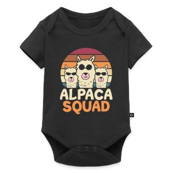 Alpaca Squad - Baby Premium short-sleeve bodysuit - black - Front