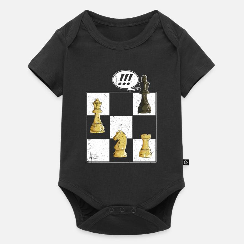 Jeu d’échecs Tshirt Chessboard Checkmate Chess - Body à manches courtes Premium Bébé - noir
