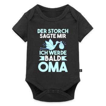 Werdende Oma - Baby Premium Kurzarmbody - Schwarz - Vorne