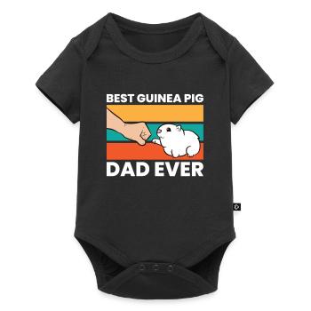 Meilleur papa cochon d’Inde de tous les temps - Body à manches courtes Premium Bébé - noir - Devant