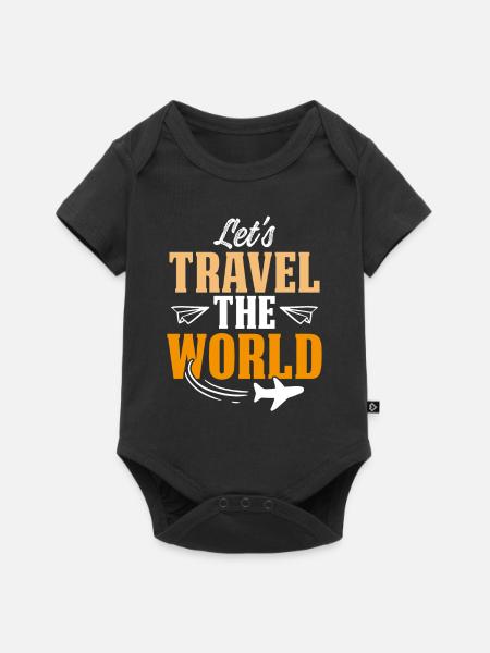 weltreise - Baby Premium Kurzarmbody - Schwarz