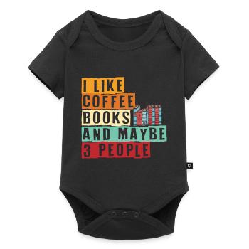 Book Reading Books Literature Reader Bookworm Book - Baby Premium short-sleeve bodysuit - black - Front