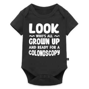 Prêt pour une coloscopie - Body à manches courtes Premium Bébé - noir - Devant