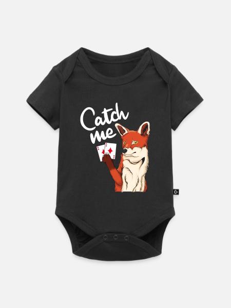Doppelkopf - Baby Premium Kurzarmbody - Schwarz