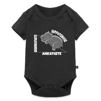 Hippo Mathe Hippotenuse Winkelfunktion Hypotenuse - Baby Premium Kurzarmbody - Schwarz - Vorne