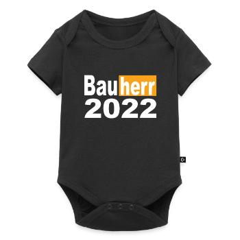 Bauherr 2022 - Baby Premium Kurzarmbody - Schwarz - Vorne