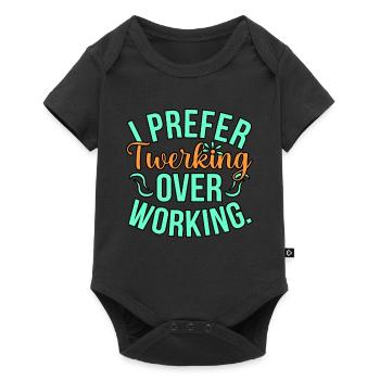 Travail de twerking - Body à manches courtes Premium Bébé - noir - Devant