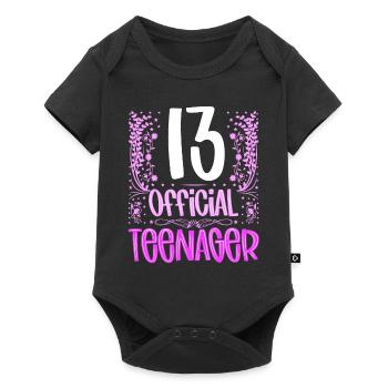 13 Geburtstag Mädchen süß 13. Geburtstag 13 Jahr - Baby Premium Kurzarmbody - Schwarz - Vorne