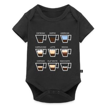 Coffee Lover Barista Cafe Minimalism Coffeeshop - Baby Premium short-sleeve bodysuit - black - Front