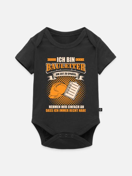 Bauleiter - Baby Premium Kurzarmbody - Schwarz