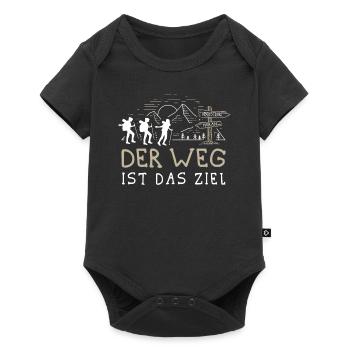 Buen Camino Alpenüberquerung Oberstdorf Meran E5 - Baby Premium Kurzarmbody - Schwarz - Vorne