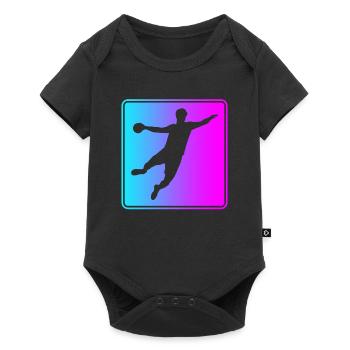 Handball Logo - Body à manches courtes Premium Bébé - noir - Devant