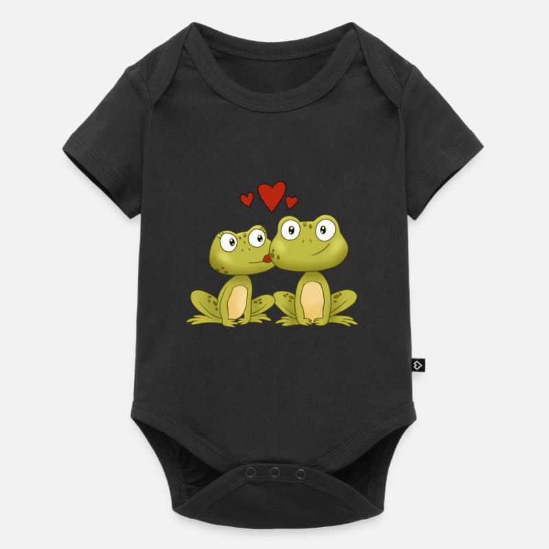 Frosch - Baby Premium Kurzarmbody - Schwarz