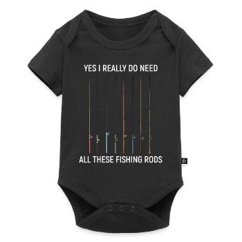Angling - Baby Premium short-sleeve bodysuit - black - Front