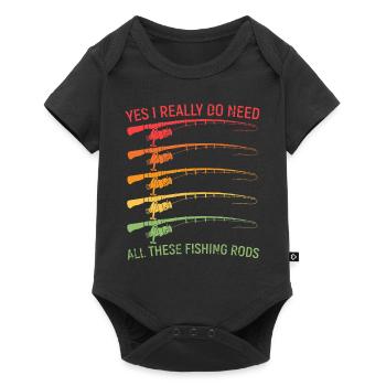 Angling - Baby Premium short-sleeve bodysuit - black - Front