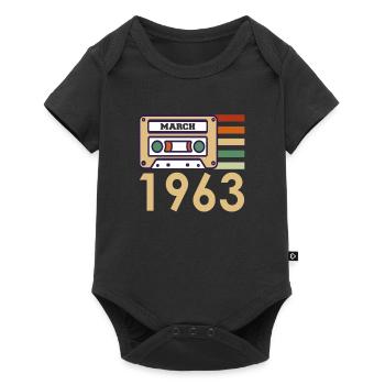59th birthday gift March 1963 - Baby Premium short-sleeve bodysuit - black - Front